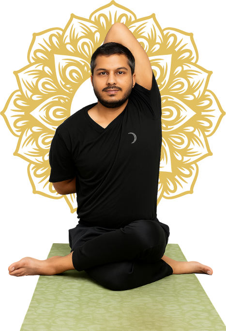 Amit Trivedi practising yoga